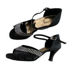 ABIGAIL BLACK DIAMANTE - 2.5 INCH HEEL